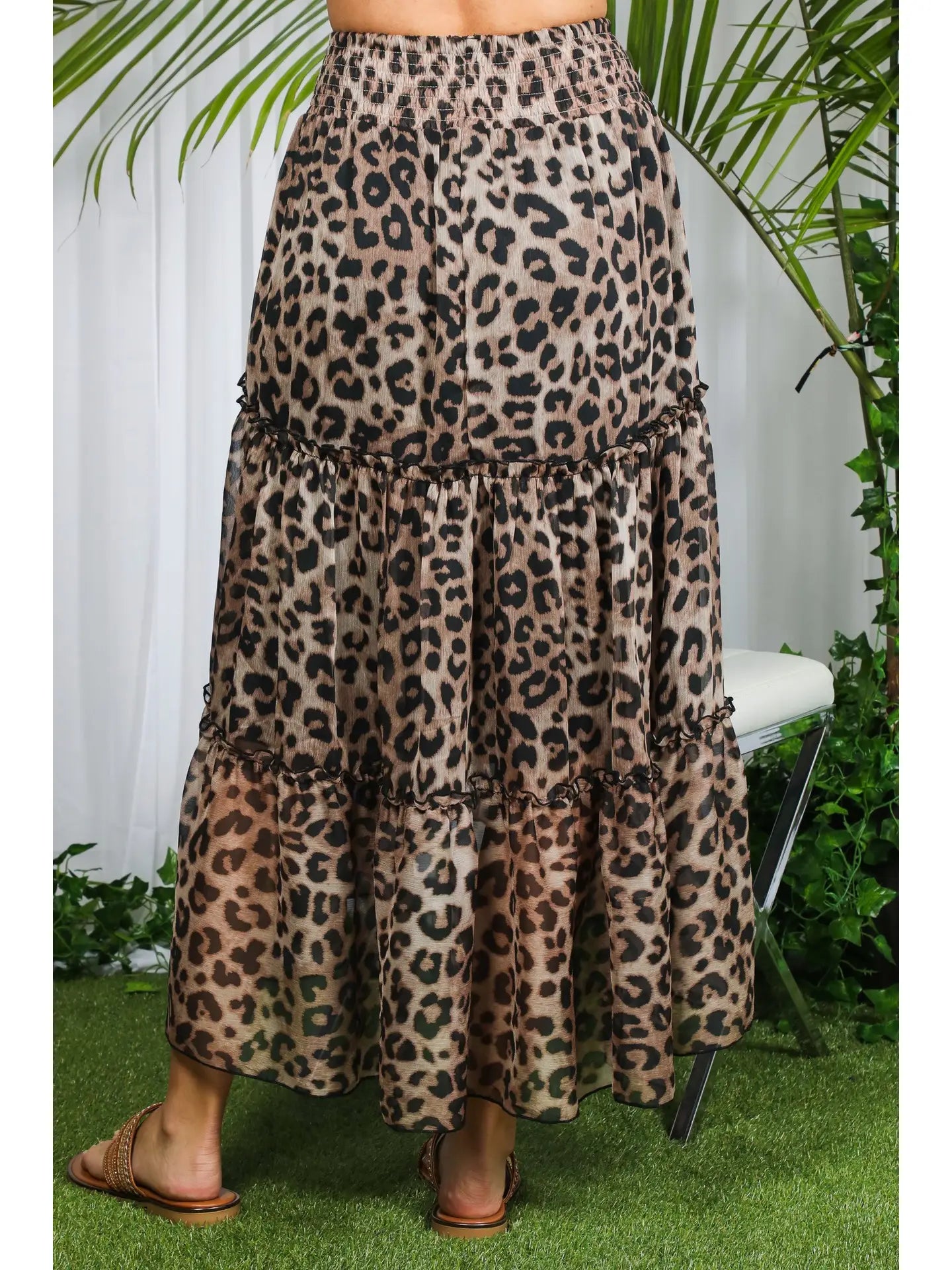 Leopard Tiered Skirt
