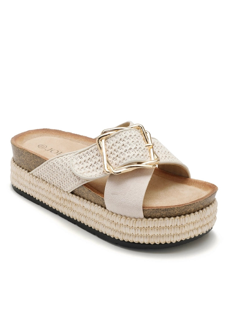 Platform Crossed Wedge Sandal