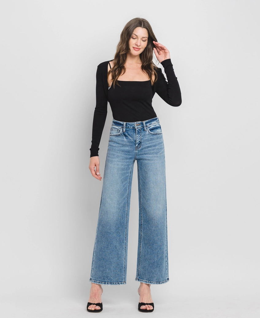 Wide Leg Comfort Stretch Jeans