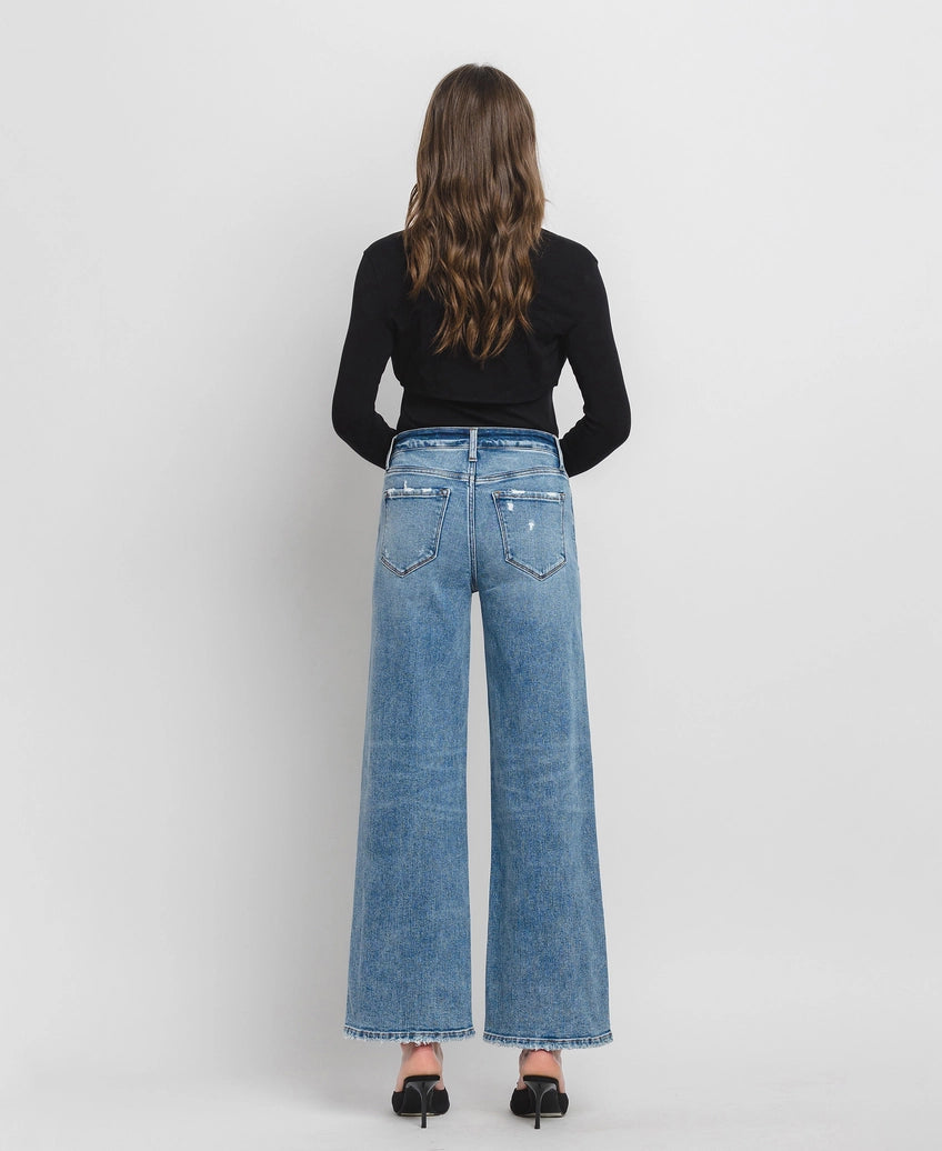 Wide Leg Comfort Stretch Jeans