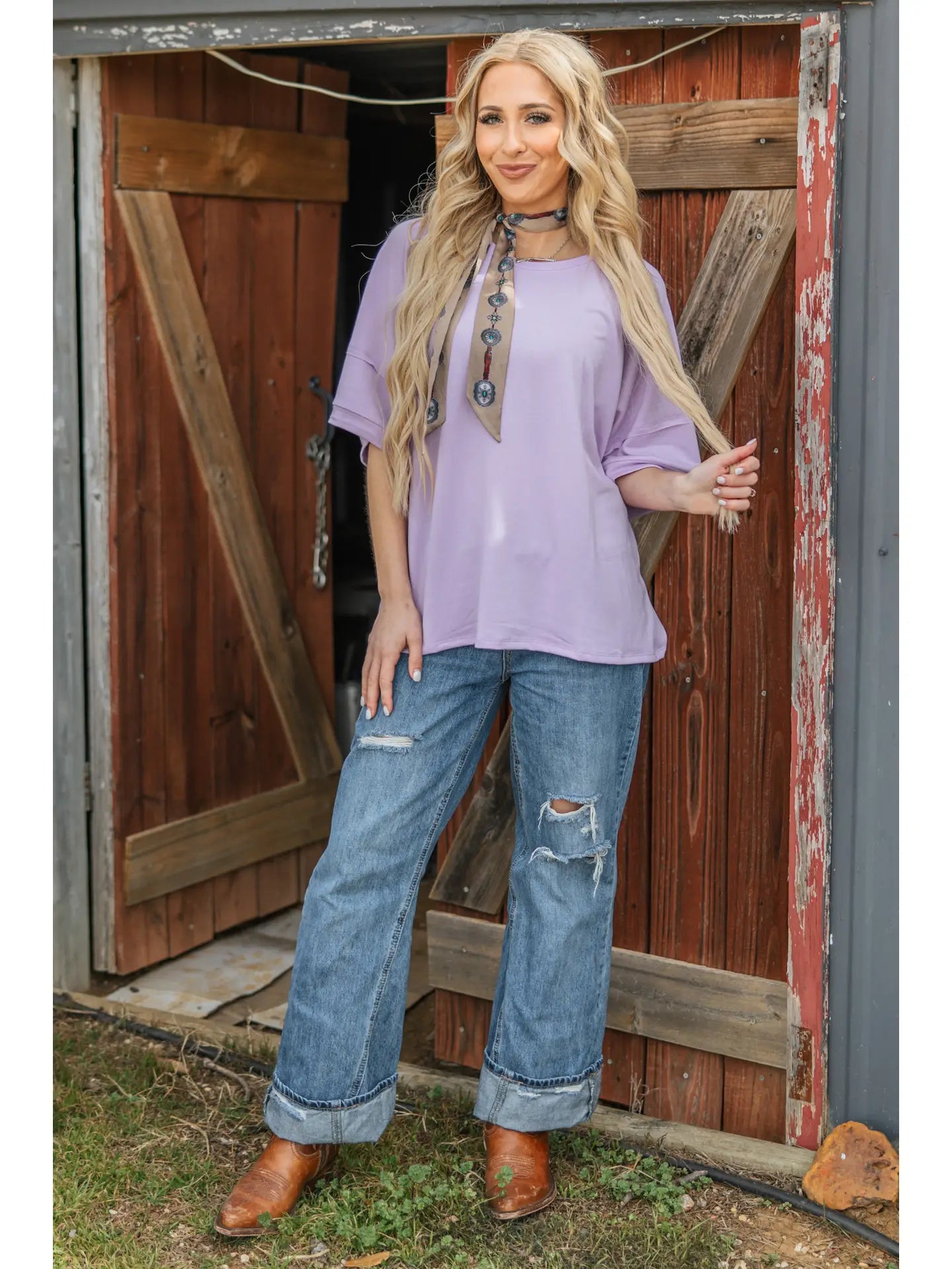 Raw Edge Terry Top