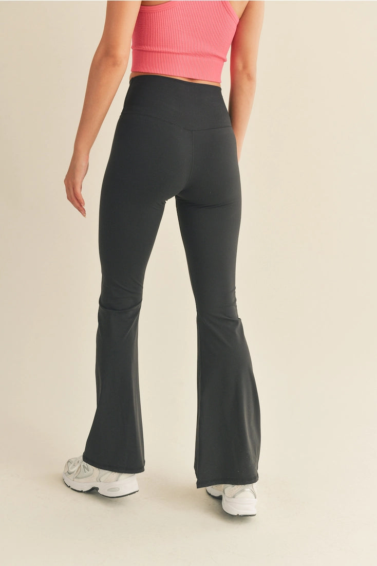 High Waist Crossover Flare Legging