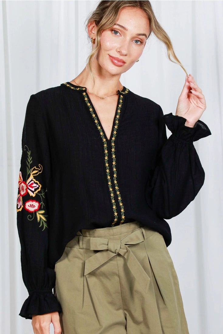 Bohemian Embroidered Blouse