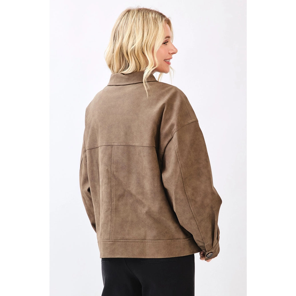 Button Front Shacket