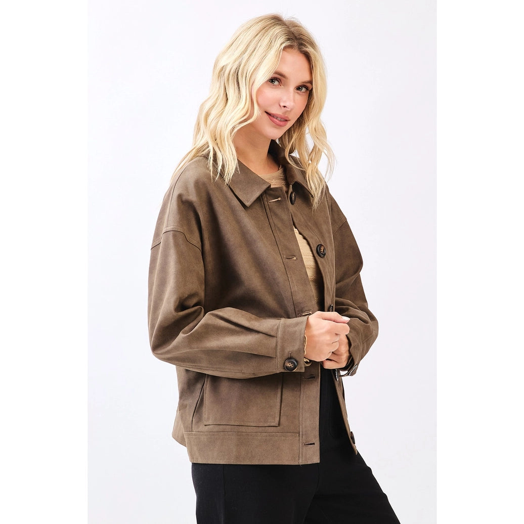 Button Front Shacket