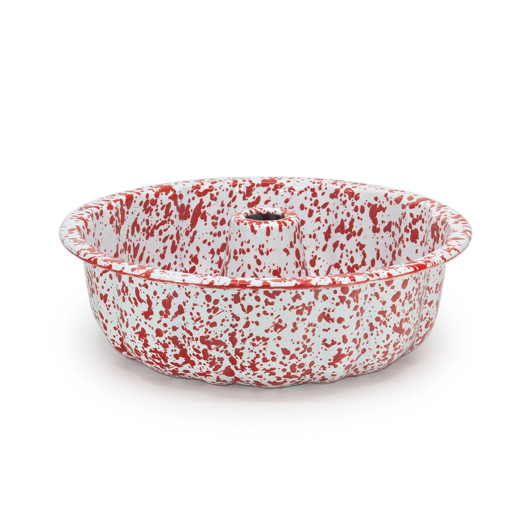 Crow Canyon Splatter Enamelware Bundt Pan