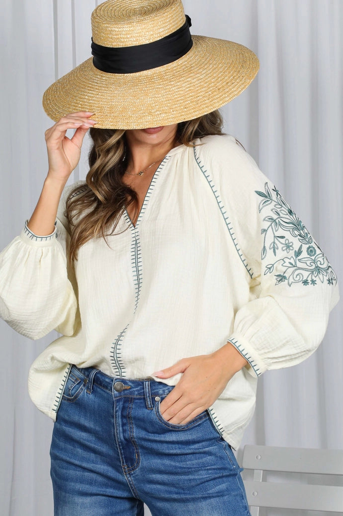 Floral Gauze Blouse