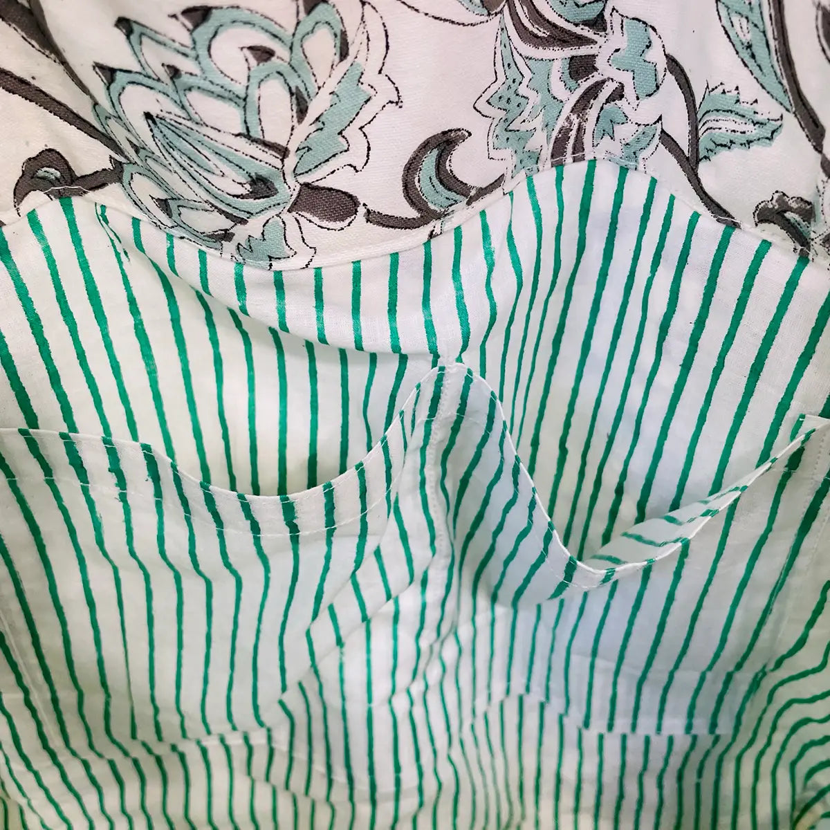 Teal Oasis Handcrafted Canvas Bag