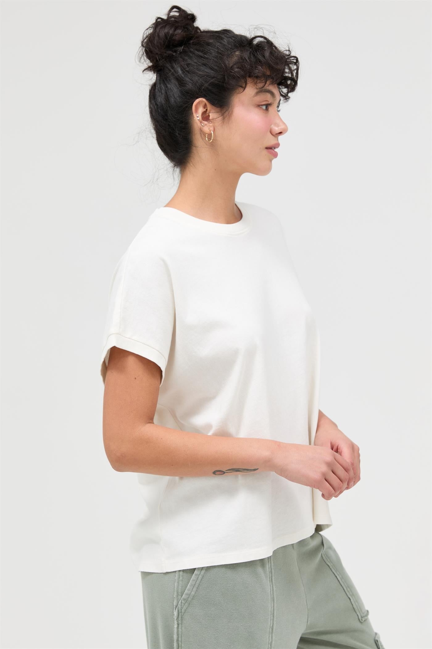 Cap Sleeve Mineral Wash Tee