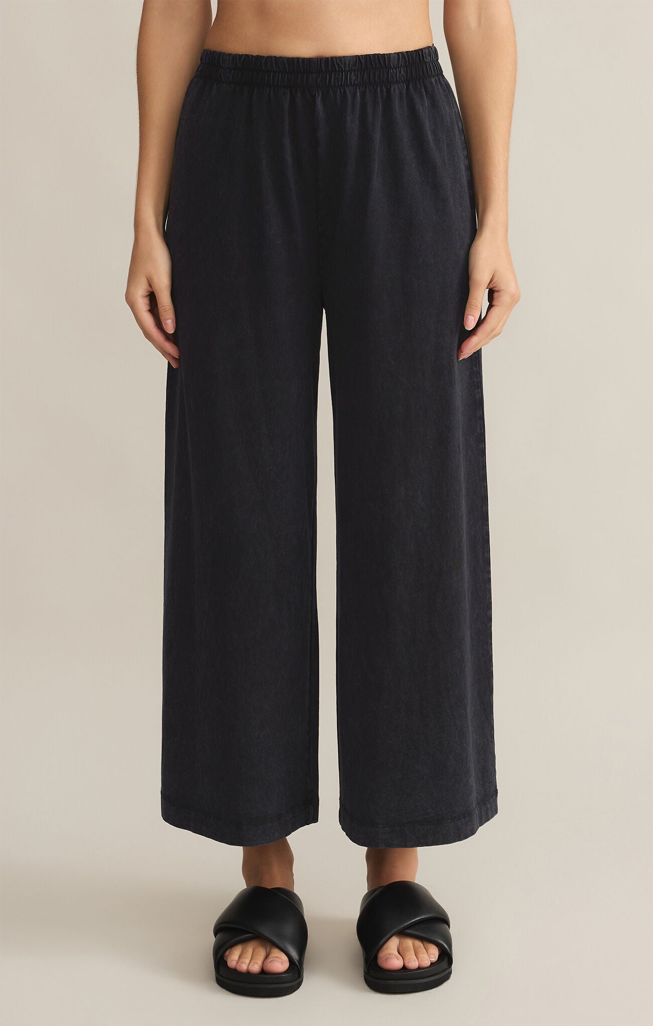 Scout Jersey Flare Pant in True Black