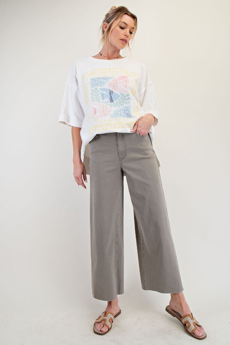 Soft Stretch High Waisted Wide Leg