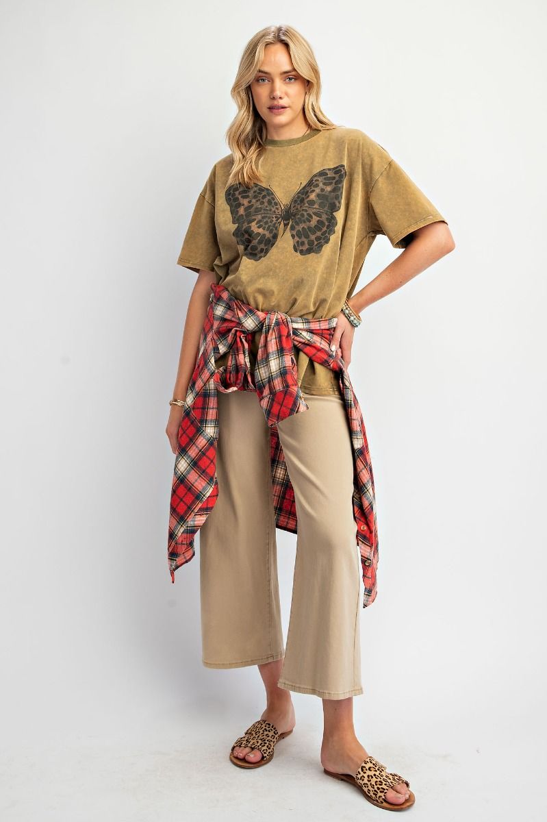 Stretch Twill Washed Pants