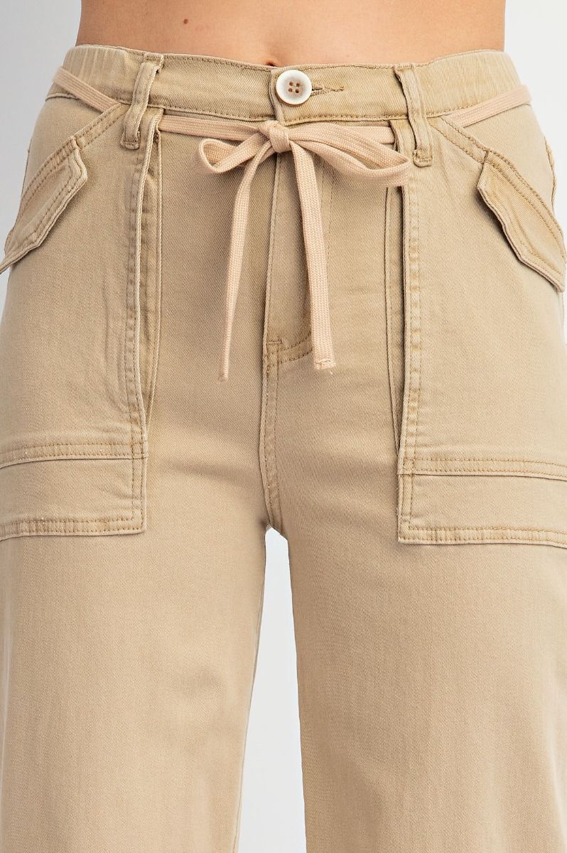 Stretch Twill Washed Pants