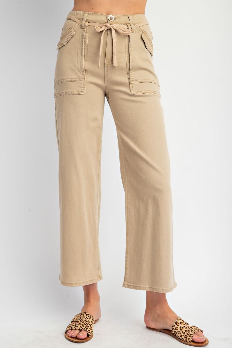 Stretch Twill Washed Pants