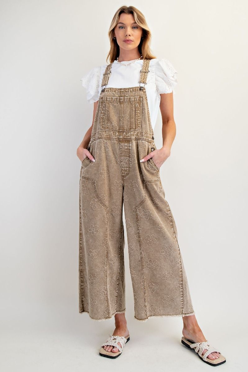 Flower Twill Overalls