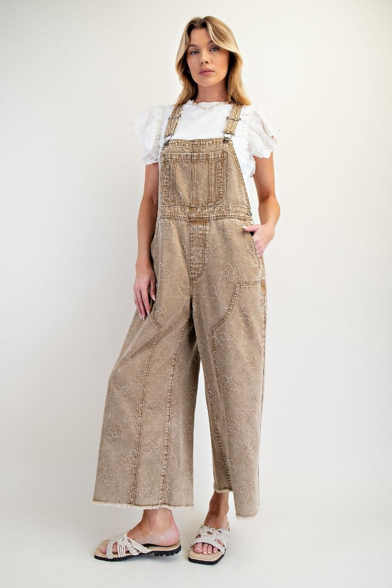 Flower Twill Overalls