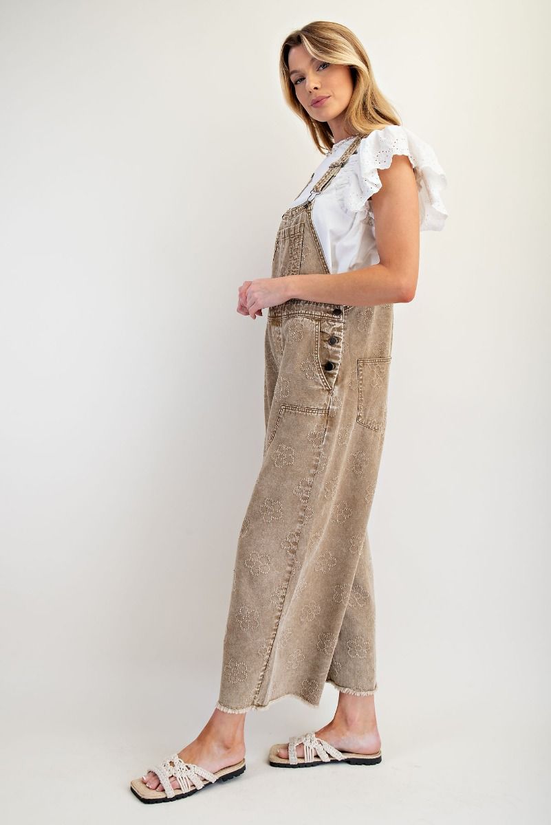 Flower Twill Overalls