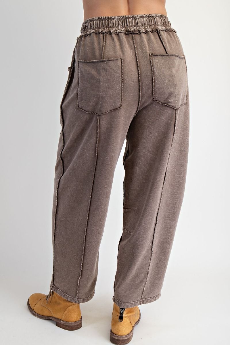 Terry Knit Barrel Pants