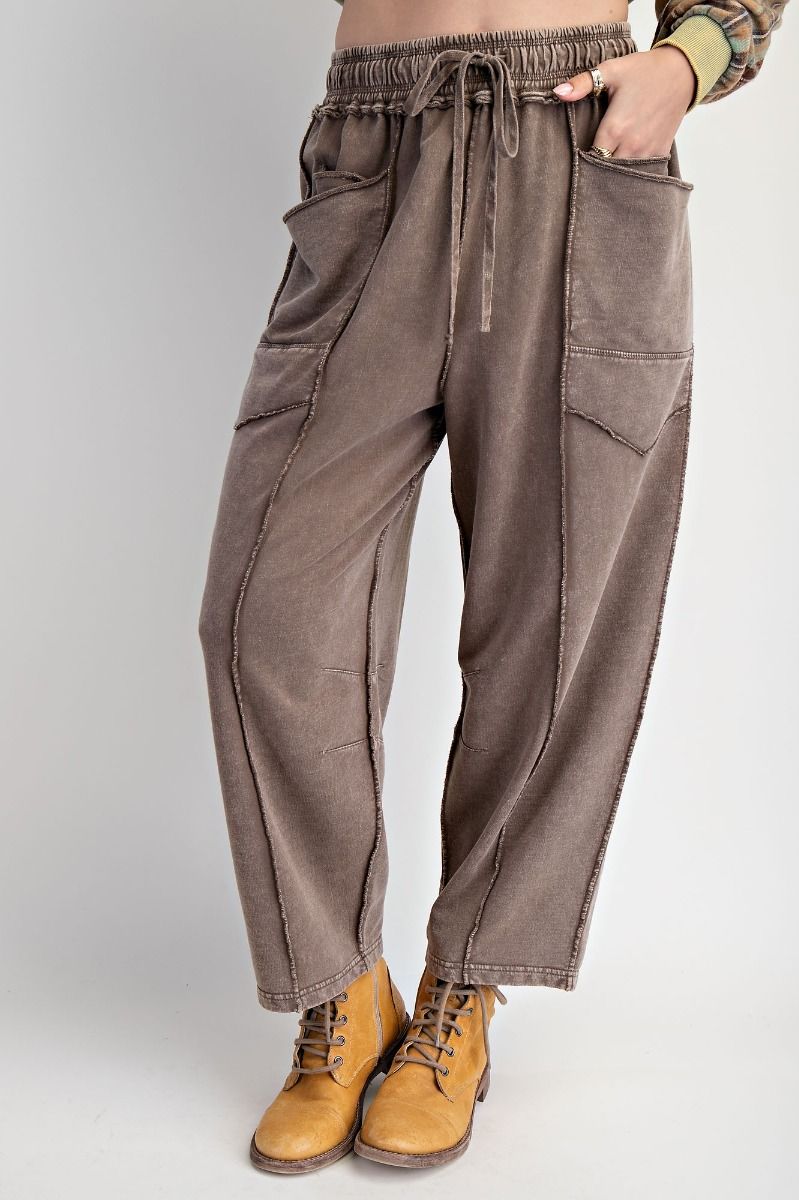 Terry Knit Barrel Pants