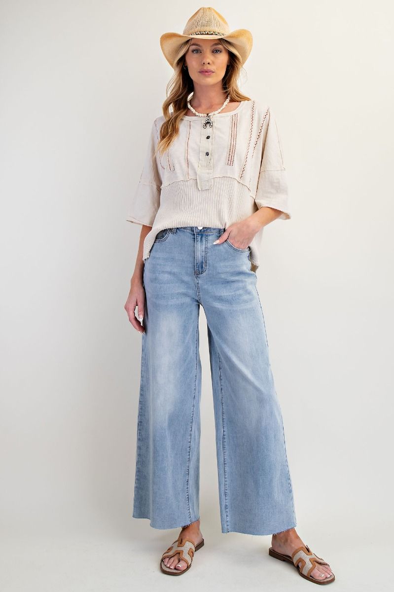 Soft Stretch Denim Pants