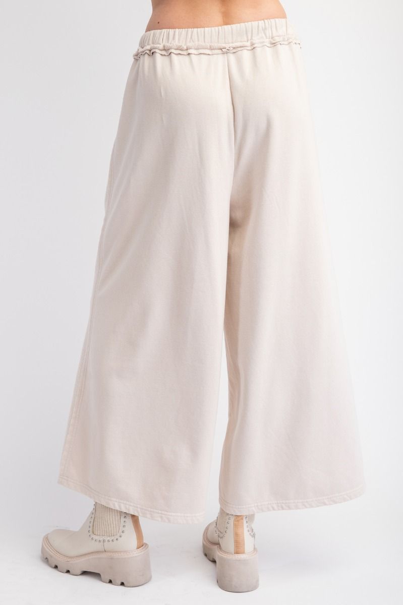Brushed Terry Knit Mineral Washed Pants