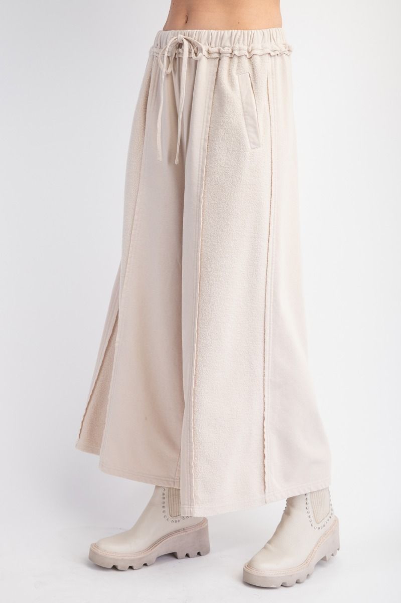 Brushed Terry Knit Mineral Washed Pants