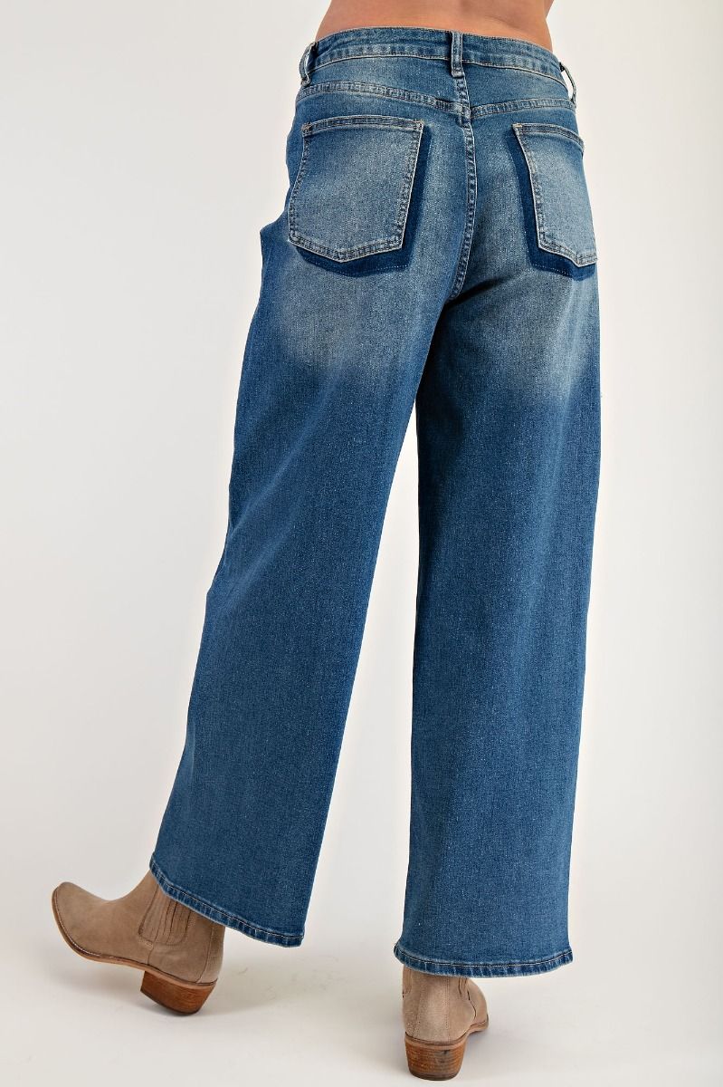Heart Patch Stretch Denim Pants