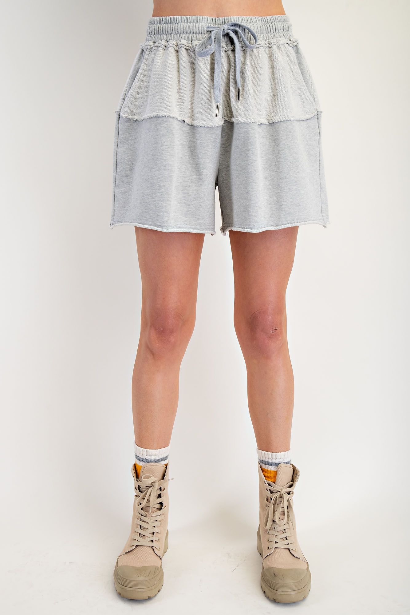 Mineral Wash Terry Knit Shorts