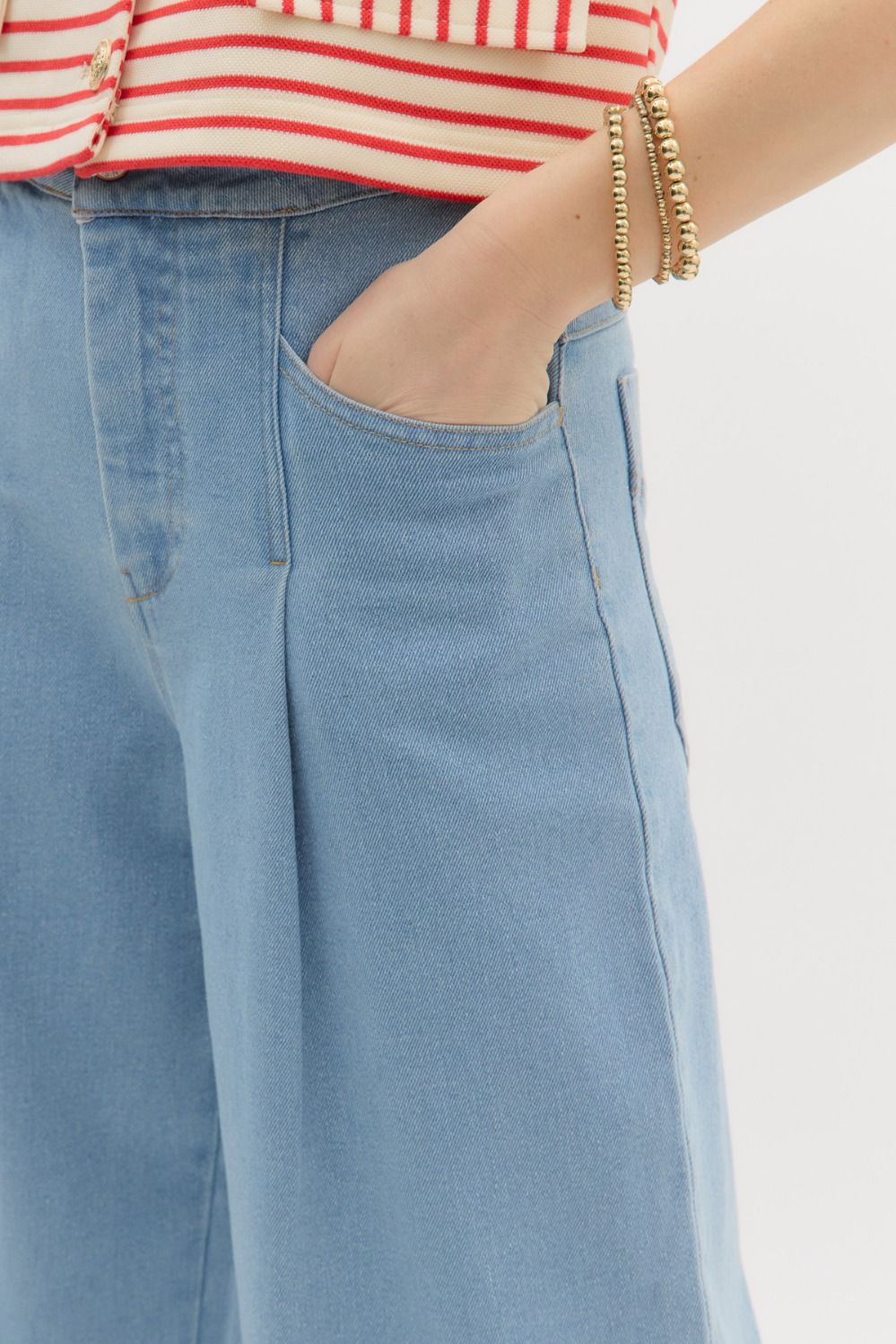 Denim High Waist Pants