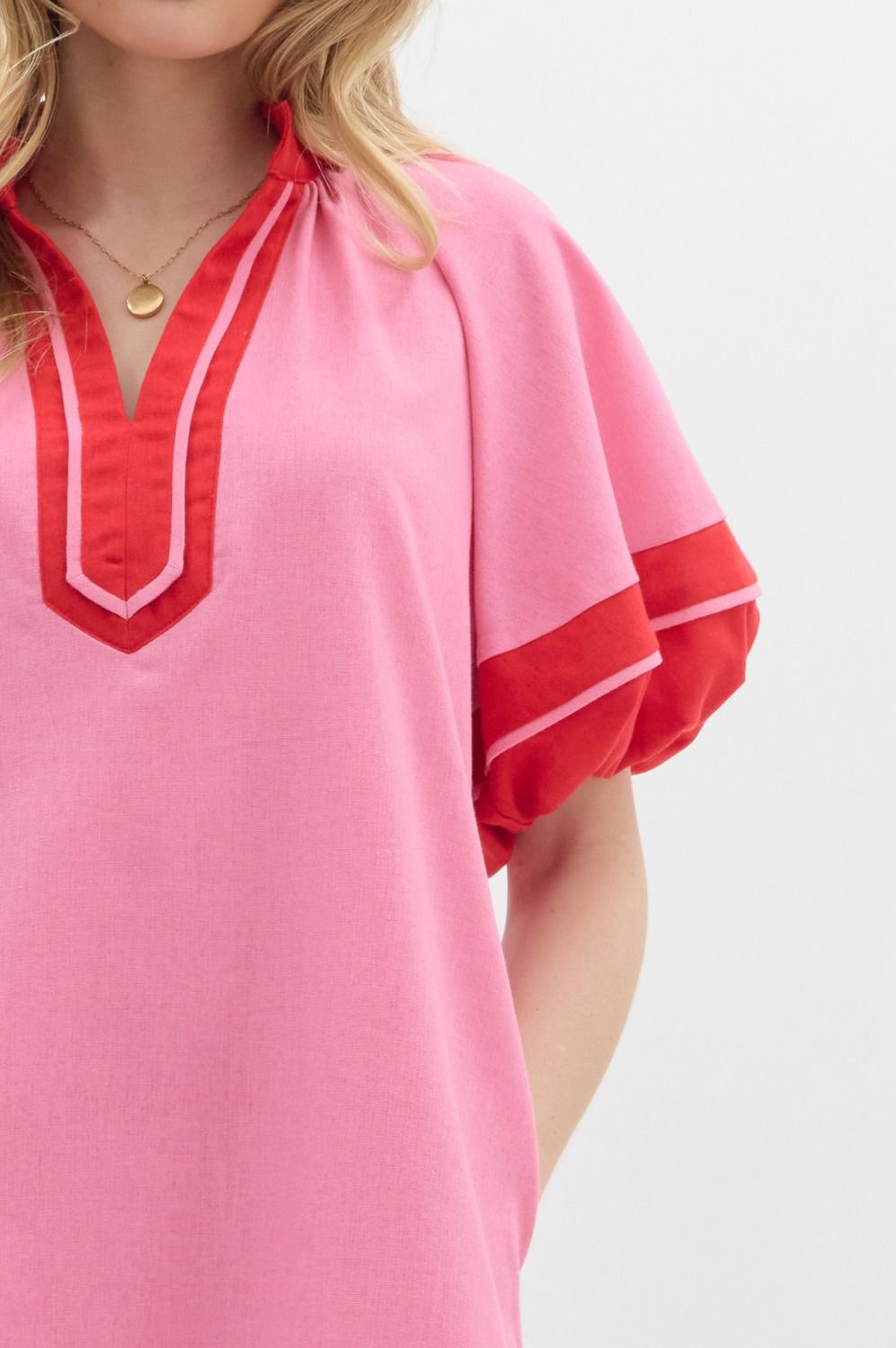 Lantern Sleeve Dress