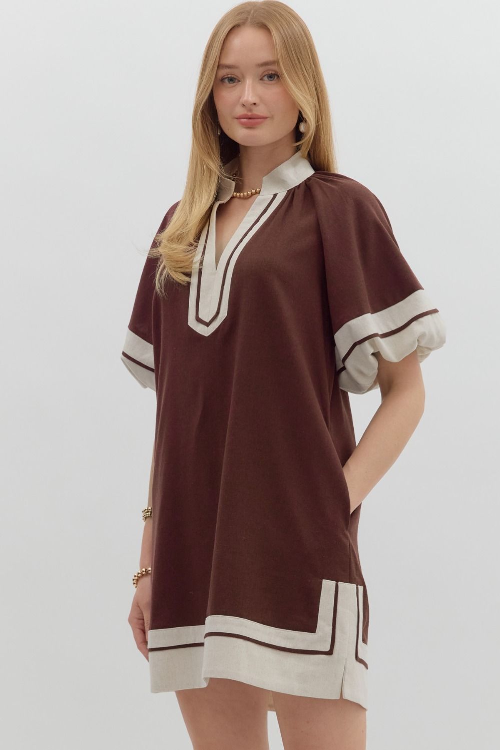 Lantern Sleeve Dress