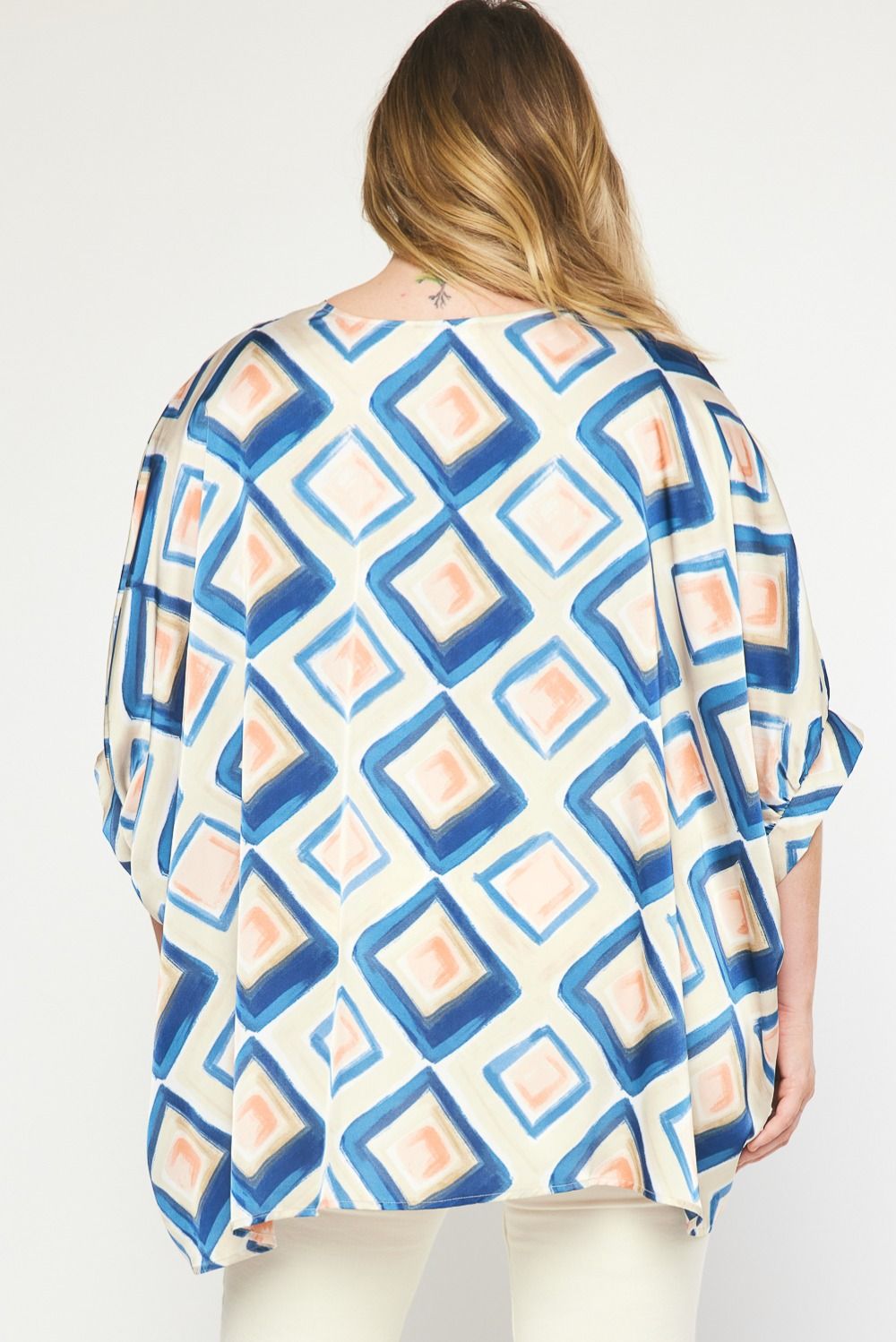 Printed V-Neck Blouse