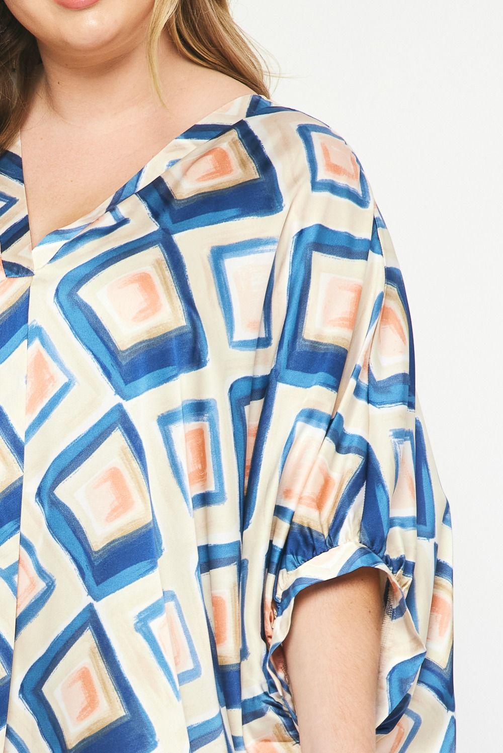 Printed V-Neck Blouse
