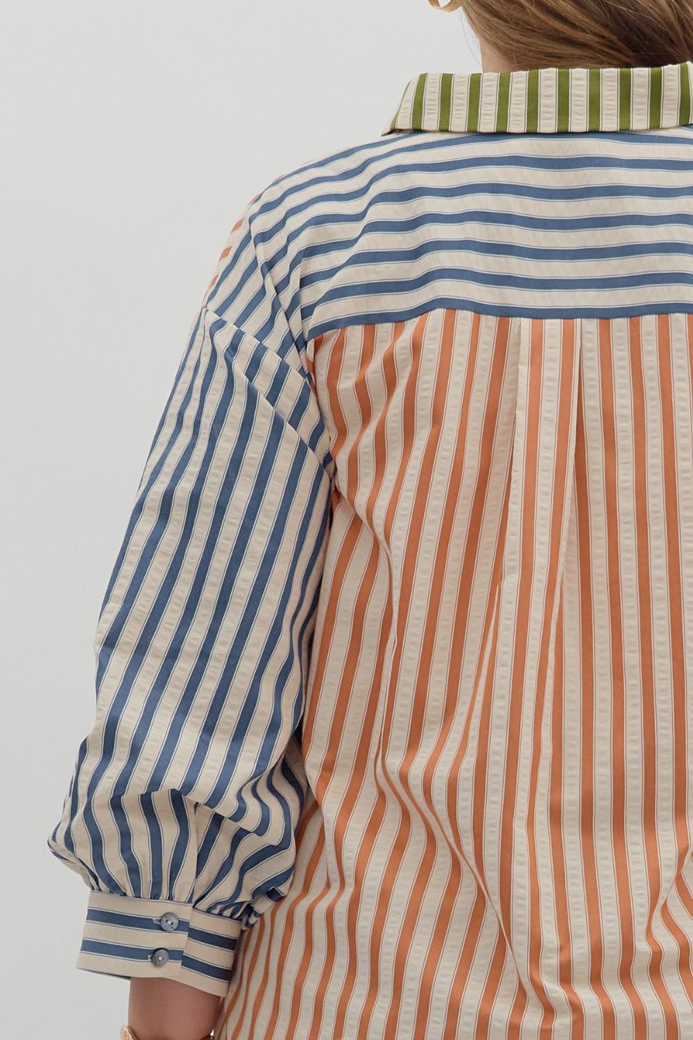 Colorblock Stripe Buttondown