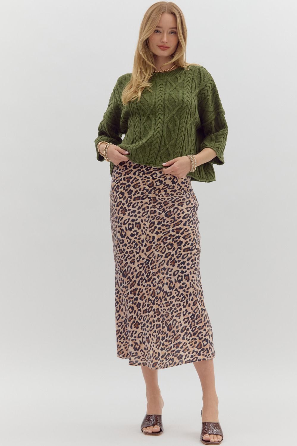 3/4 Sleeve Knit Sweater