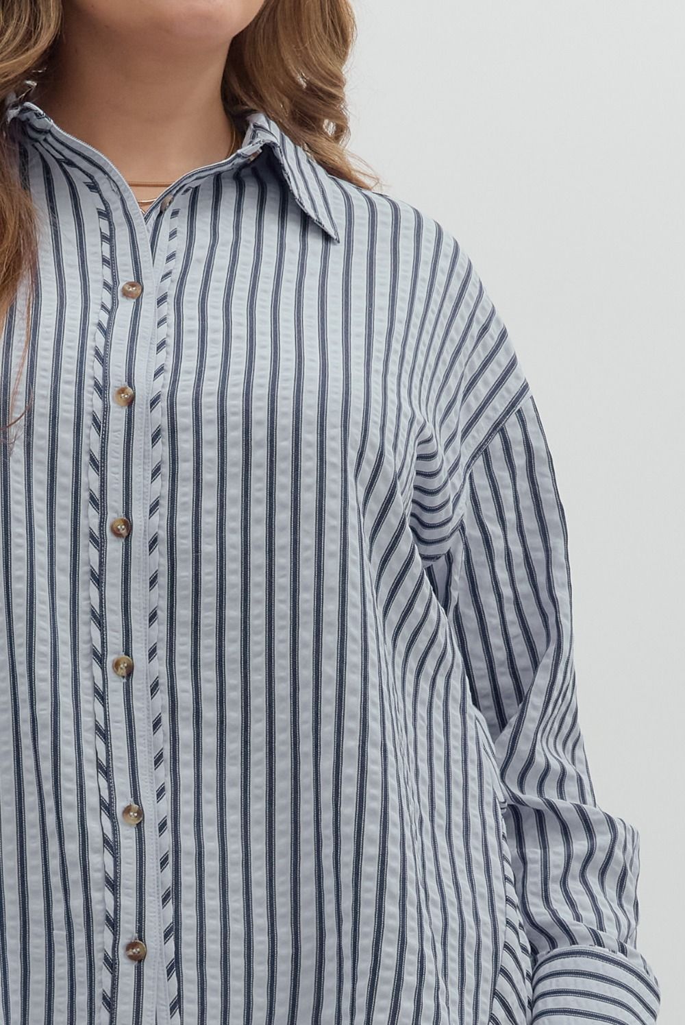 Stripe Textured Button Down