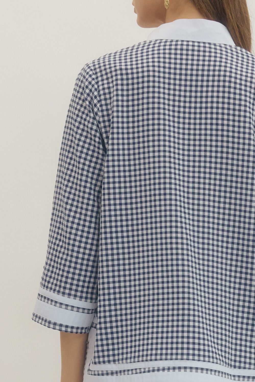 Gingham Woven Blouse