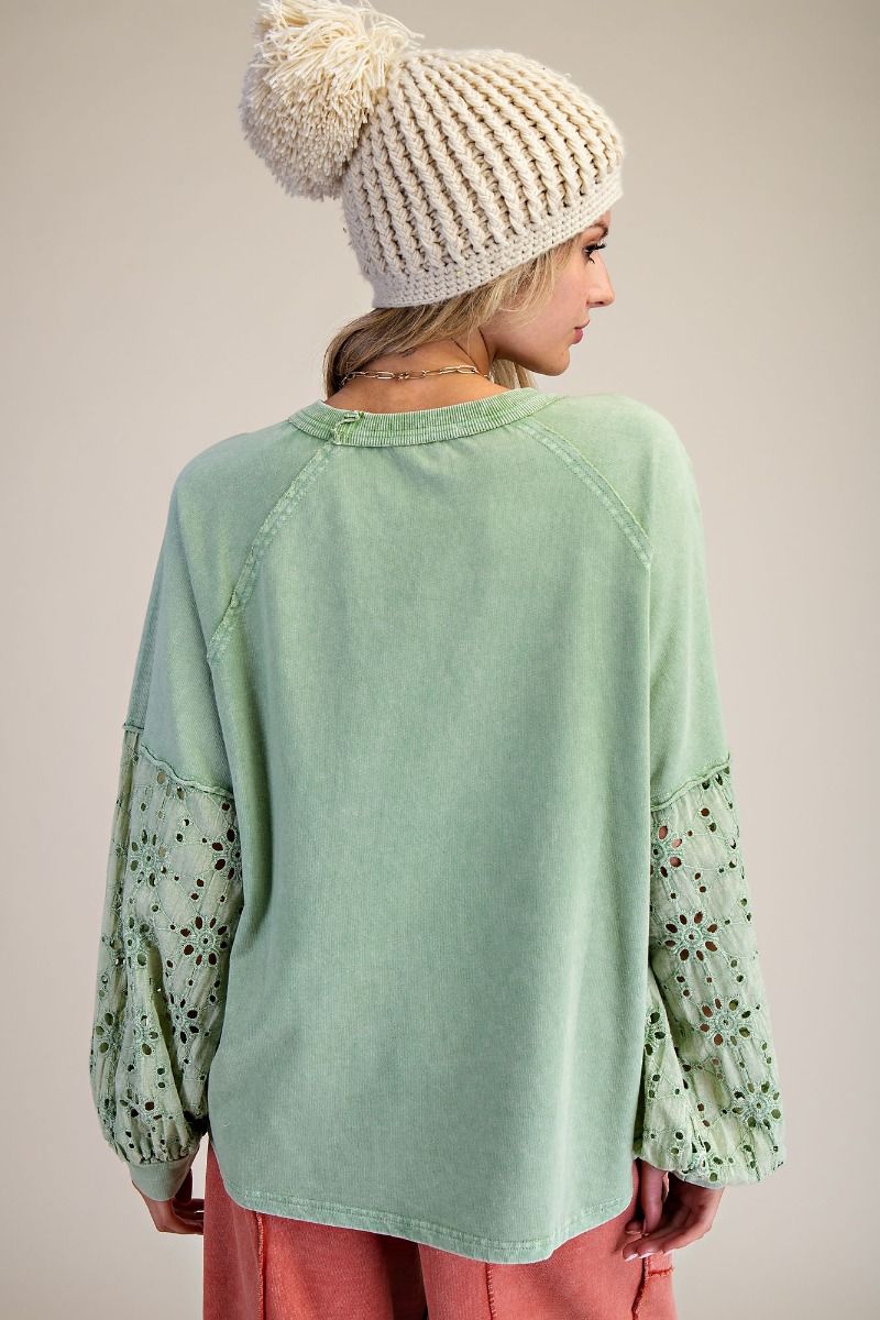 Eyelet Lace Pullover