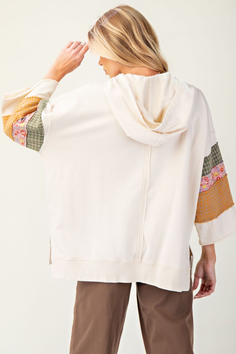 Patch Print Mineral Washed Hoodie