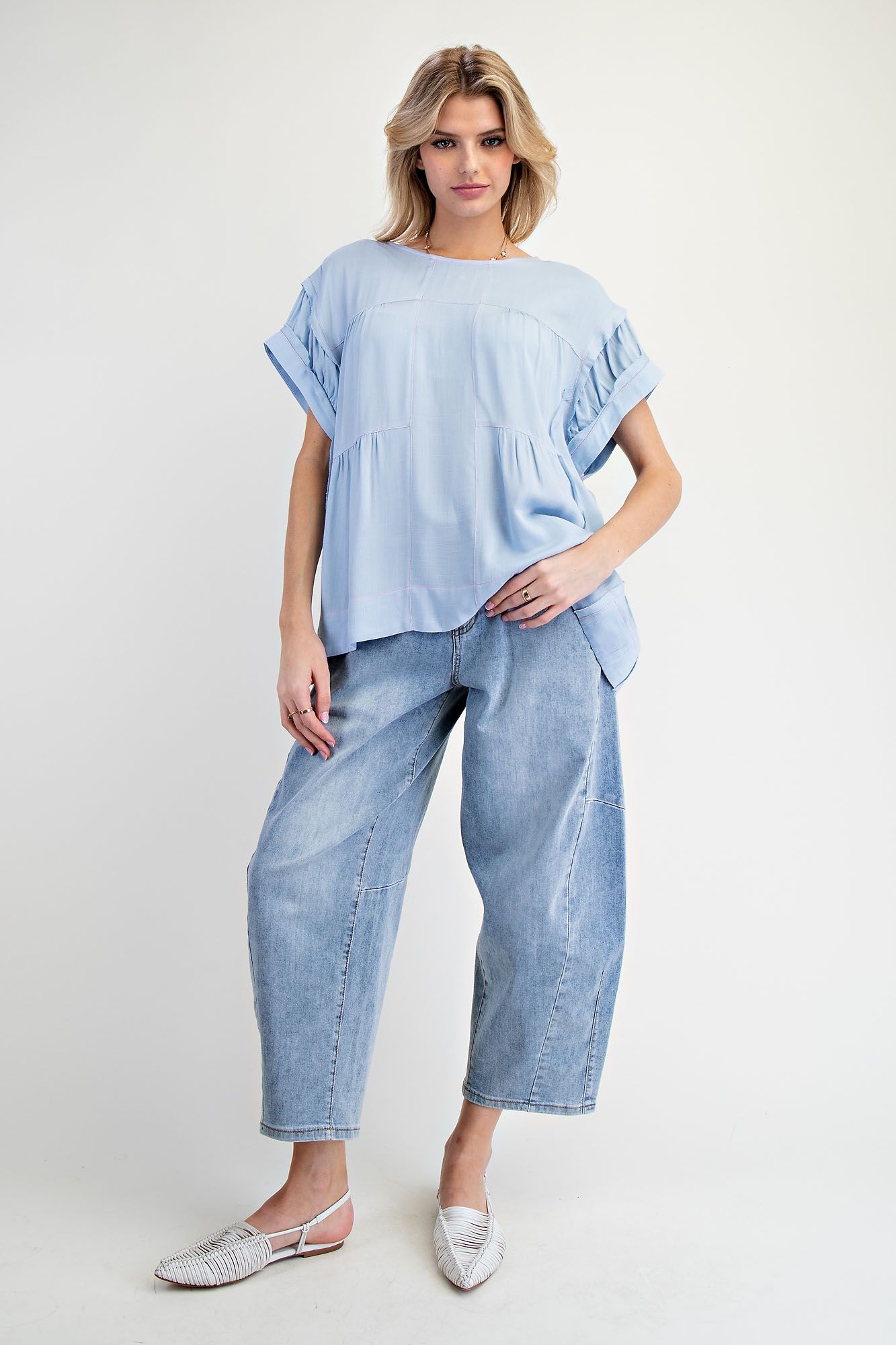 Short Sleeve Babydoll Top