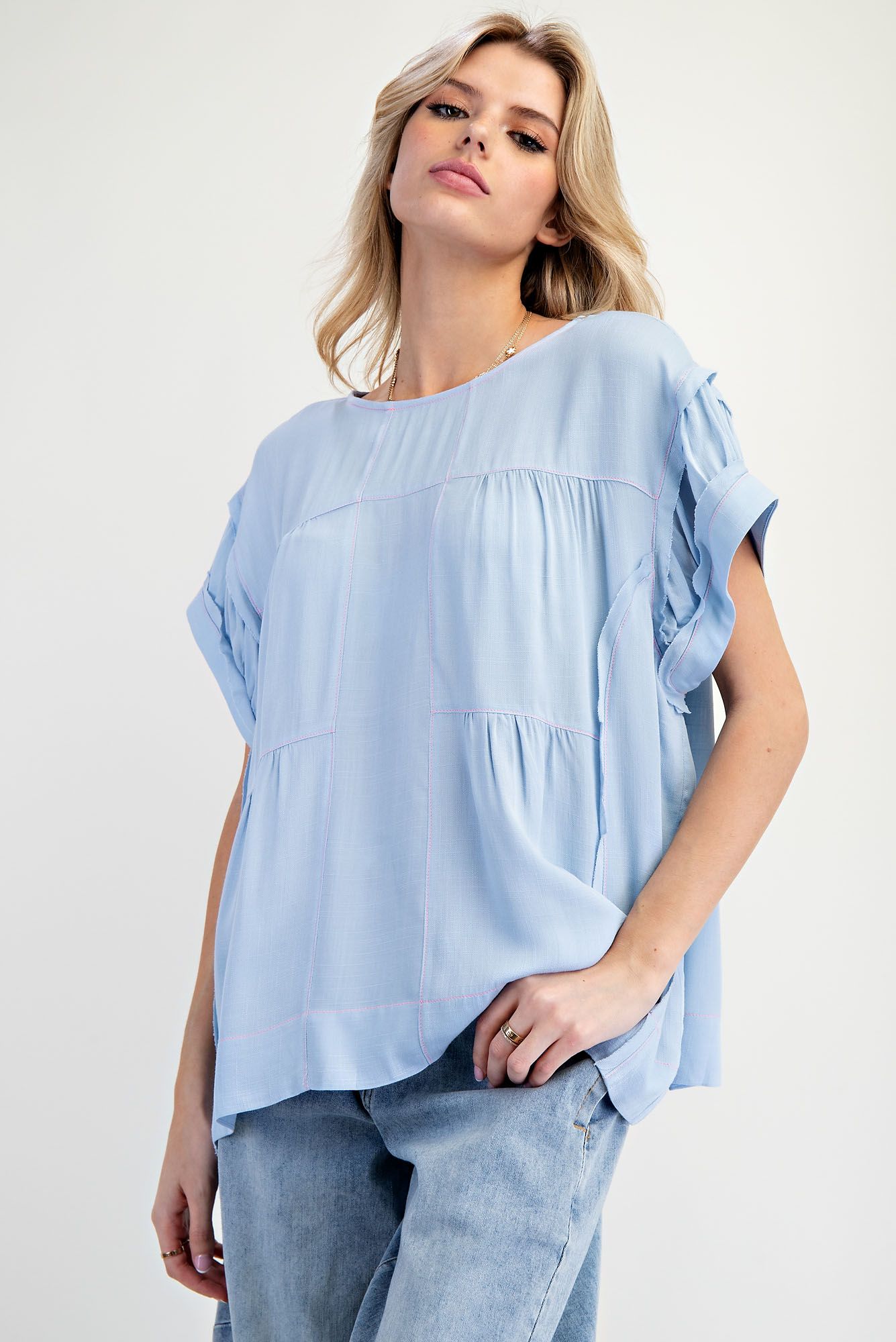 Short Sleeve Babydoll Top