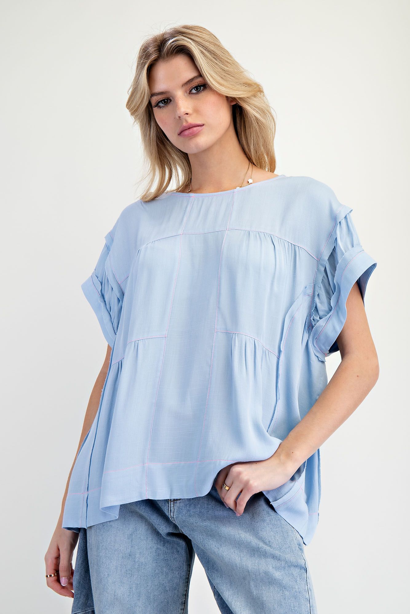 Short Sleeve Babydoll Top