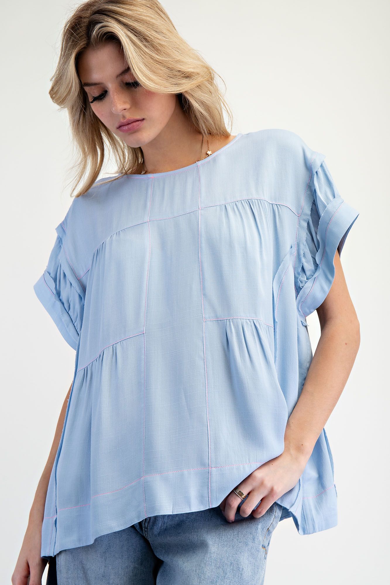 Short Sleeve Babydoll Top