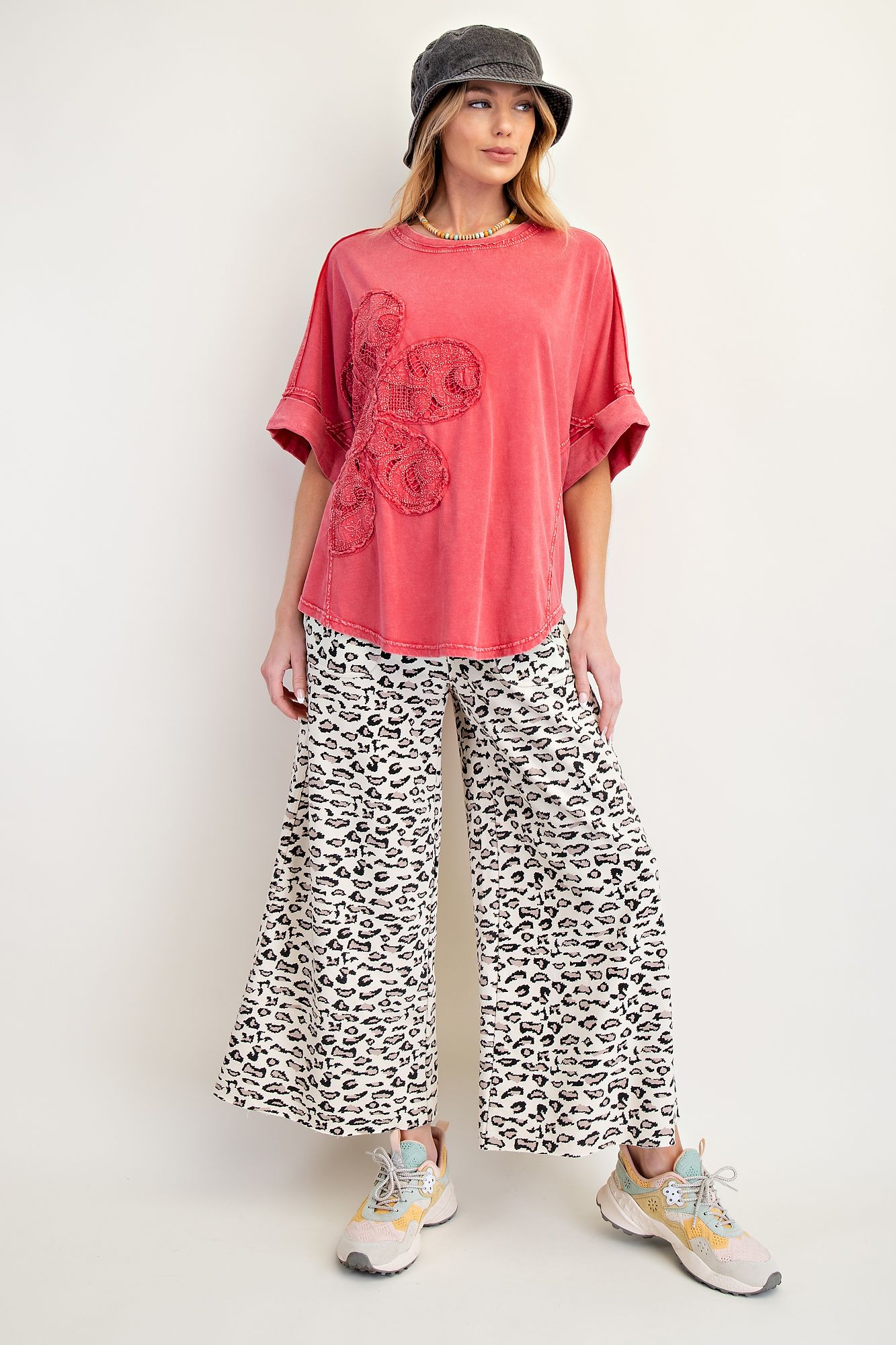 Lace Flower Patch Top