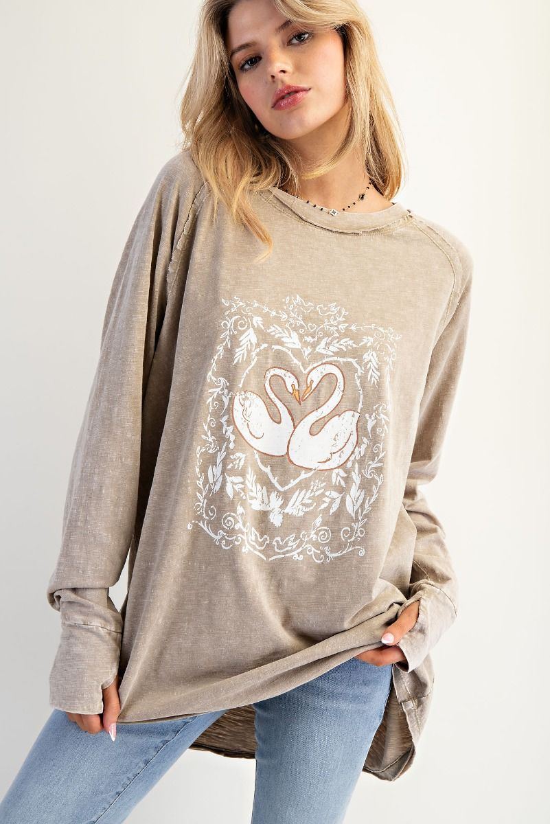 Swan Cotton Slub Long Sleeve