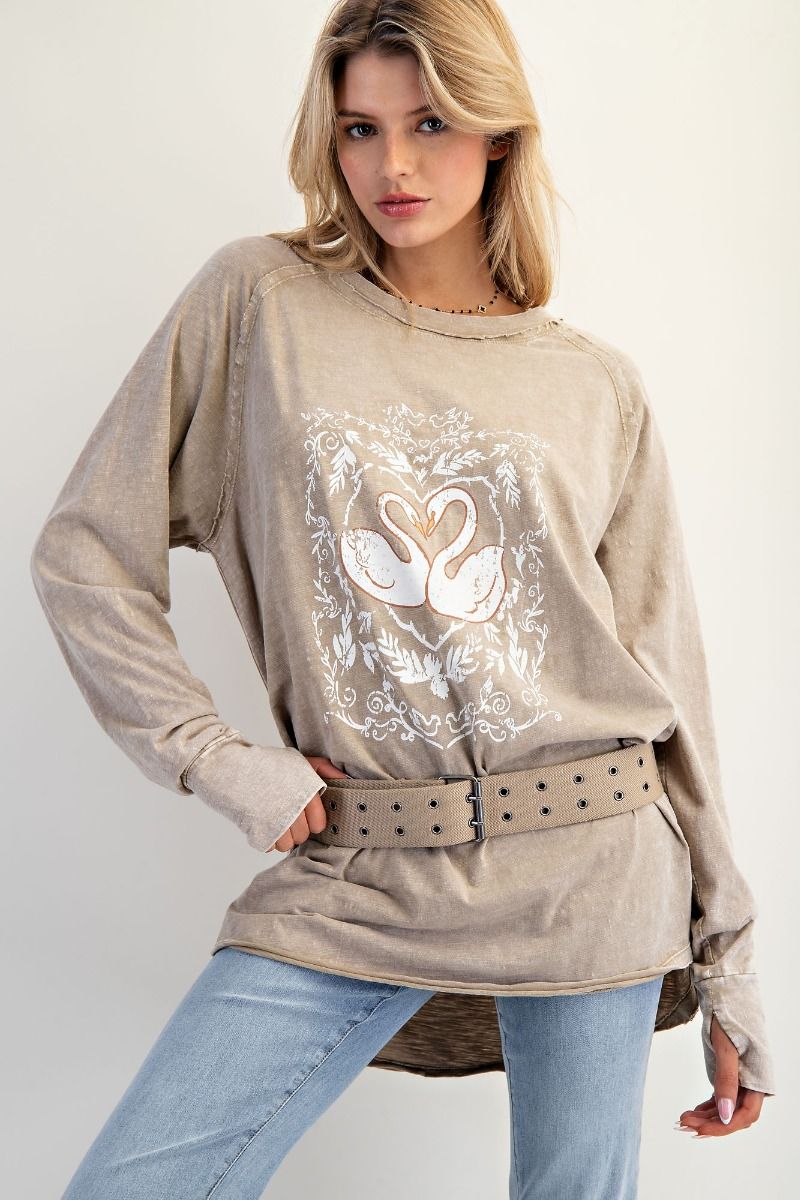 Swan Cotton Slub Long Sleeve