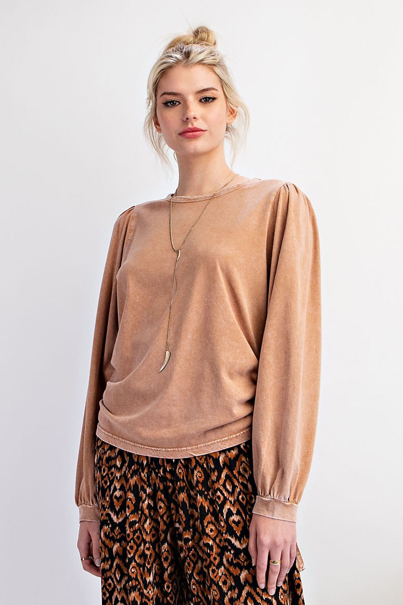 Side Tie Jersey Top