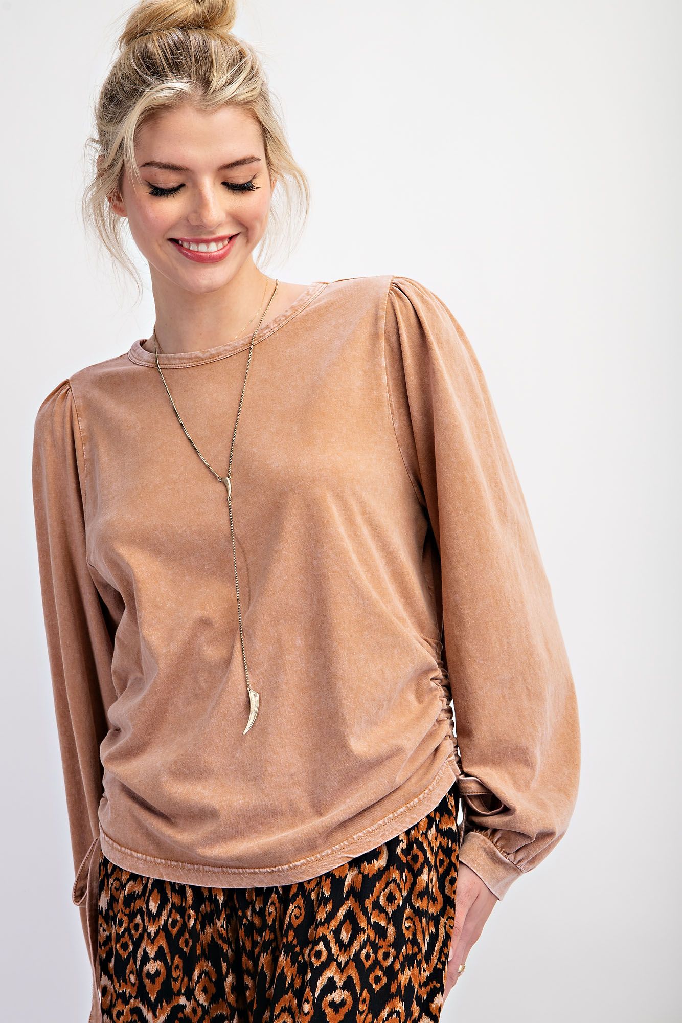 Side Tie Jersey Top
