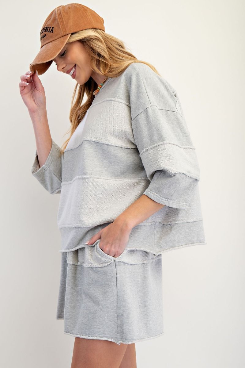 Mineral Wash Inside Out Hem Top