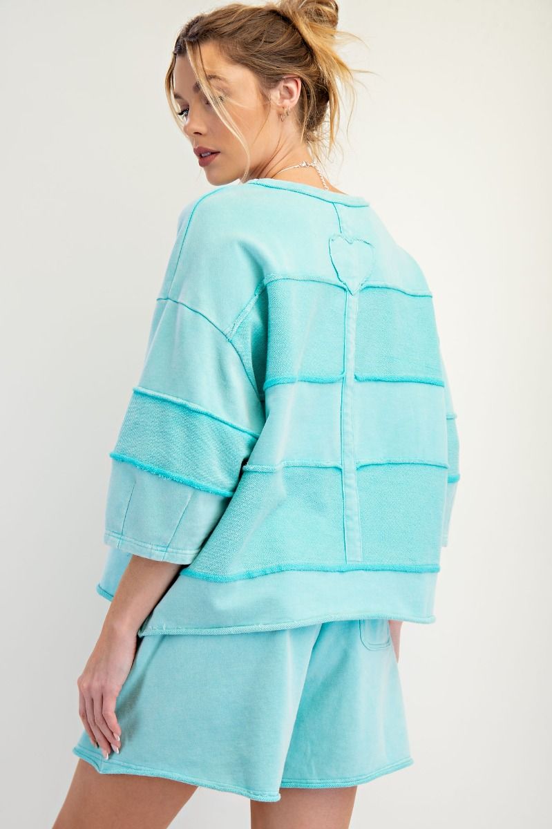 Mineral Wash Inside Out Hem Top